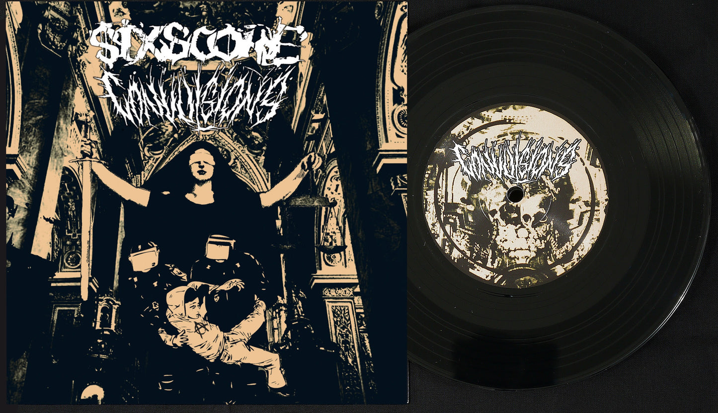 CONVULSIONS / SIX-SCORE - Split 7"