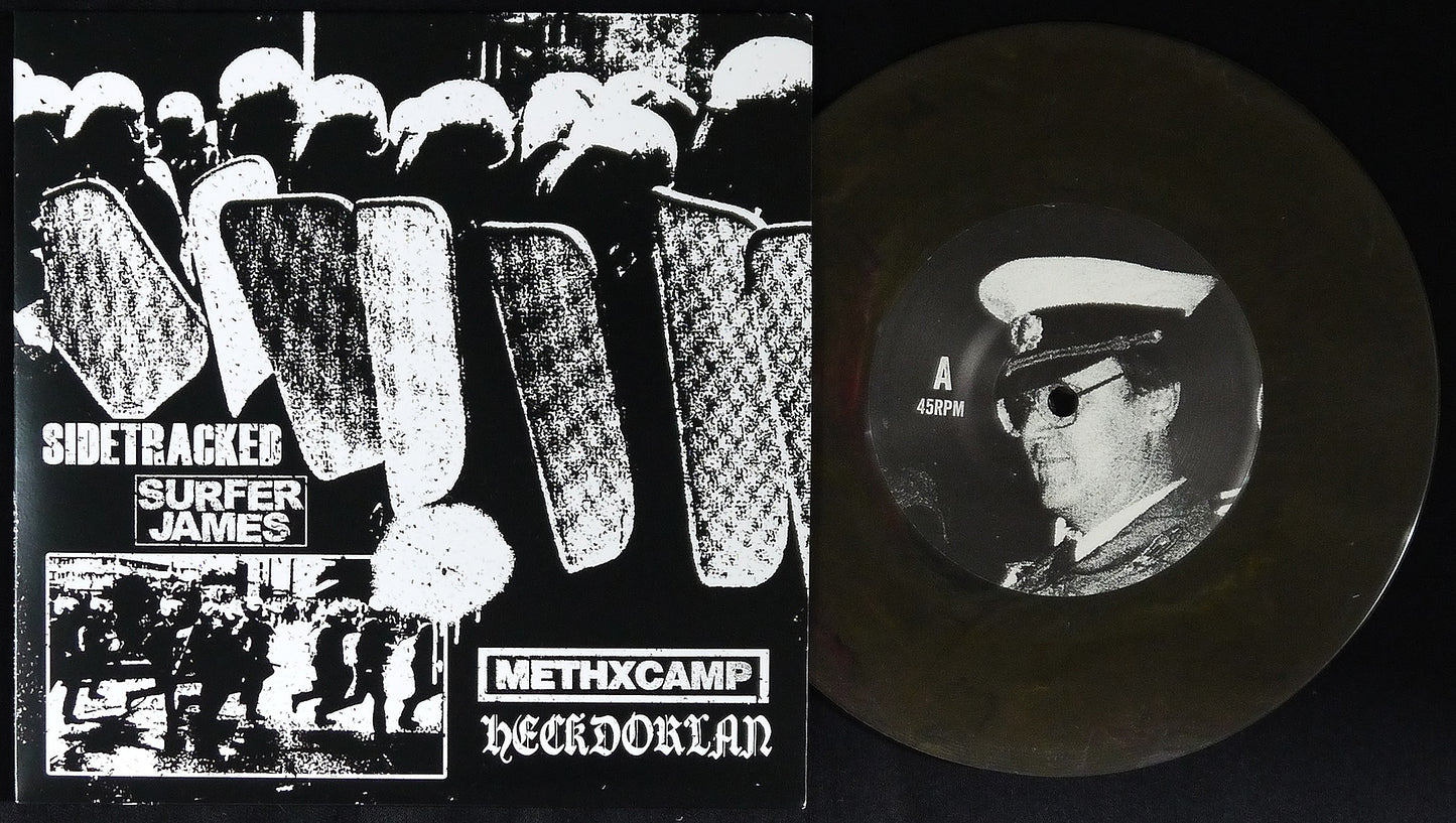 SIDETRACKED / SURFER JAMES / METHXCAMP / HECKDORLAN - Split 7"