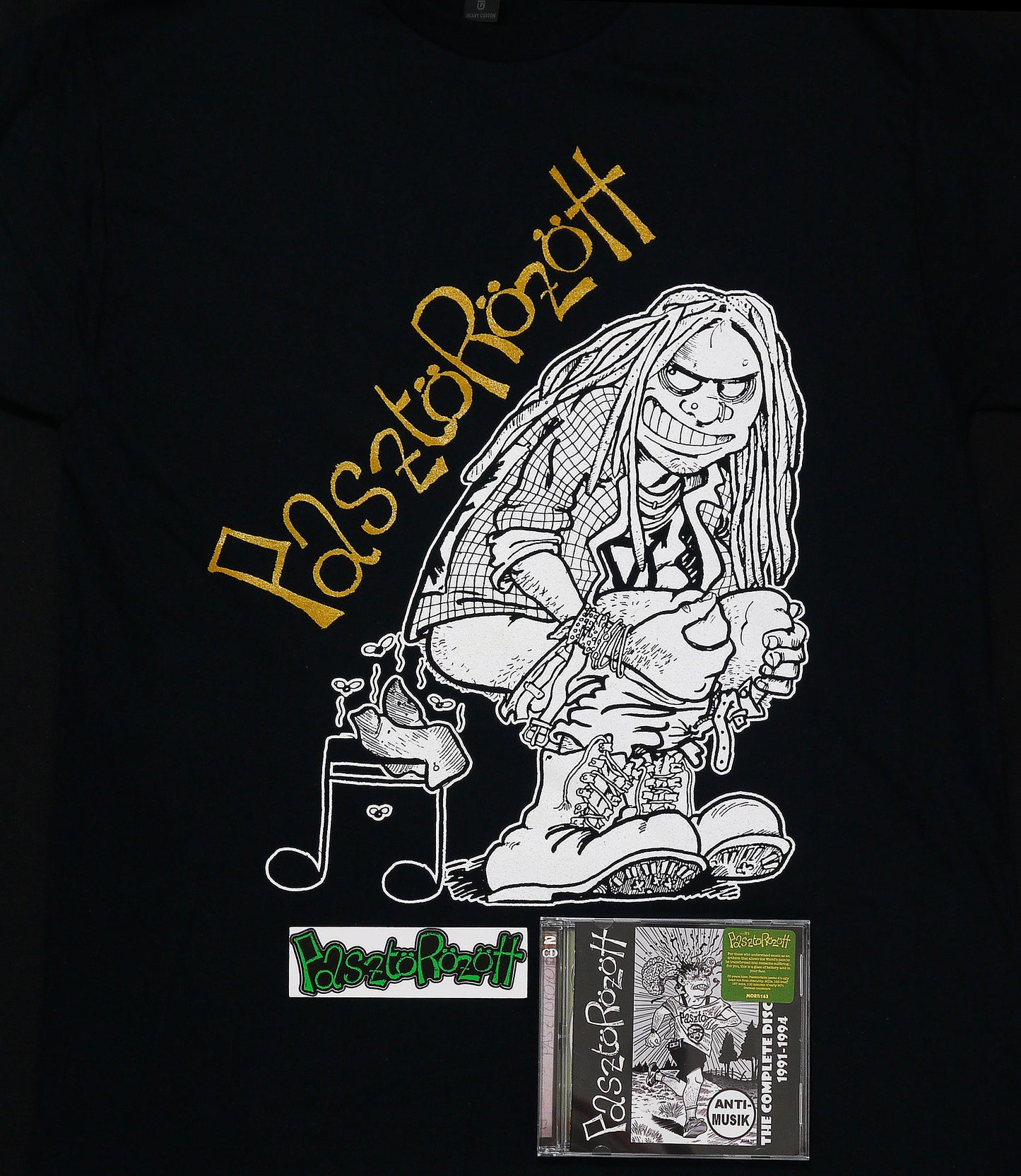 PASZTÖRÖZÖTT - The Complete Discography 1991-1994 2xCD,Sticker and T-shirt Bundle
