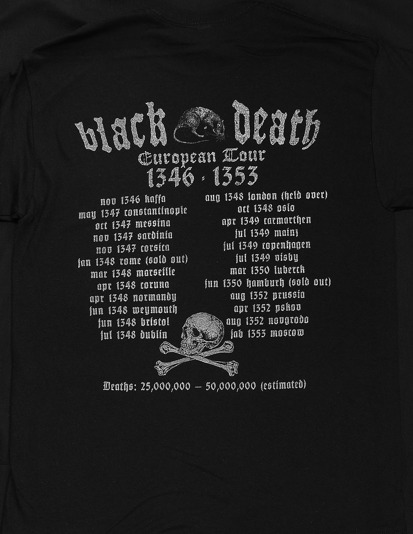 BLACK DEATH - European Tour 1346-1353 T-shirt