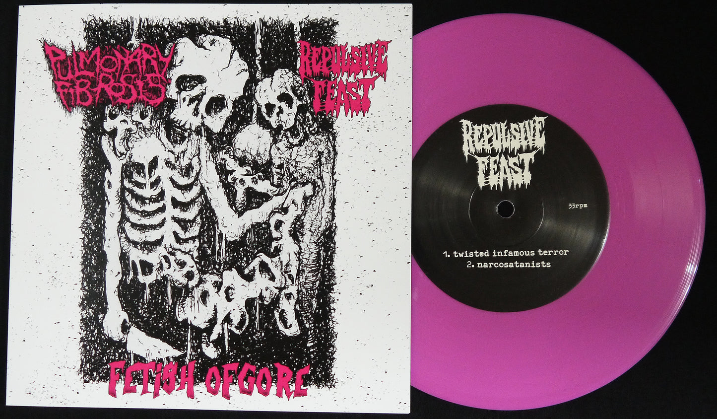 PULMONARY FIBROSIS / REPULSIVE FEAST - Split 7"