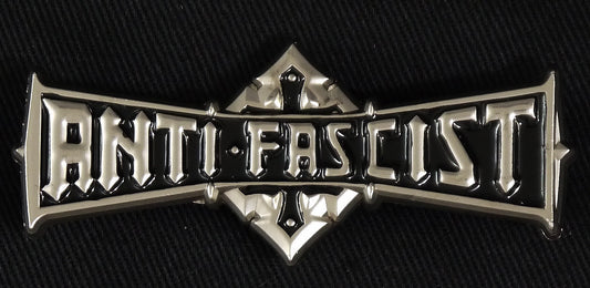 ANTI-FASCIST (Bolt T. logo rip) - Enamel Pin