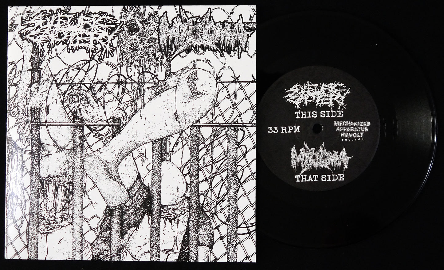 SULFURIC CAUTERY / MYXOMA - Split 7"