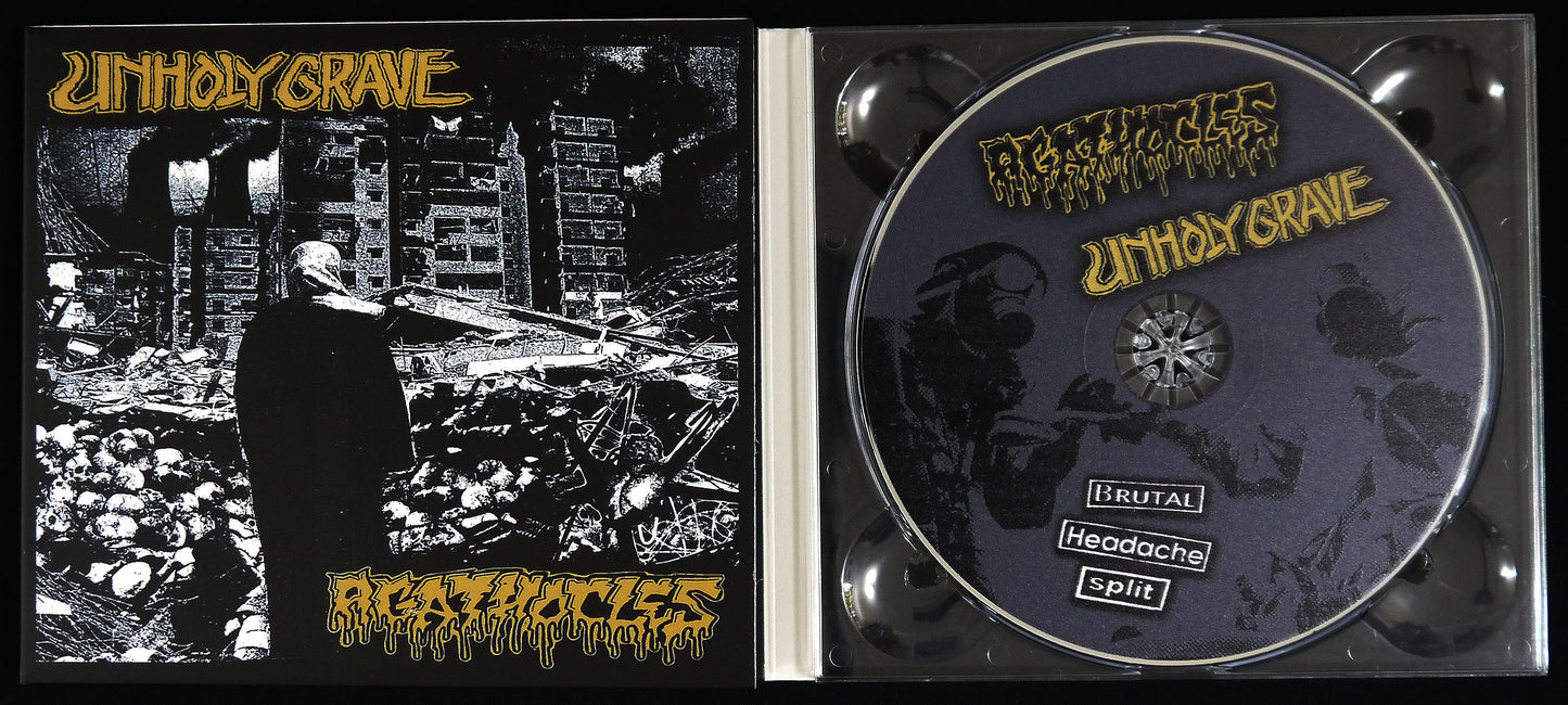 UNHOLY GRAVE / AGATHOCLES -Brutal Headache Split DigiCD