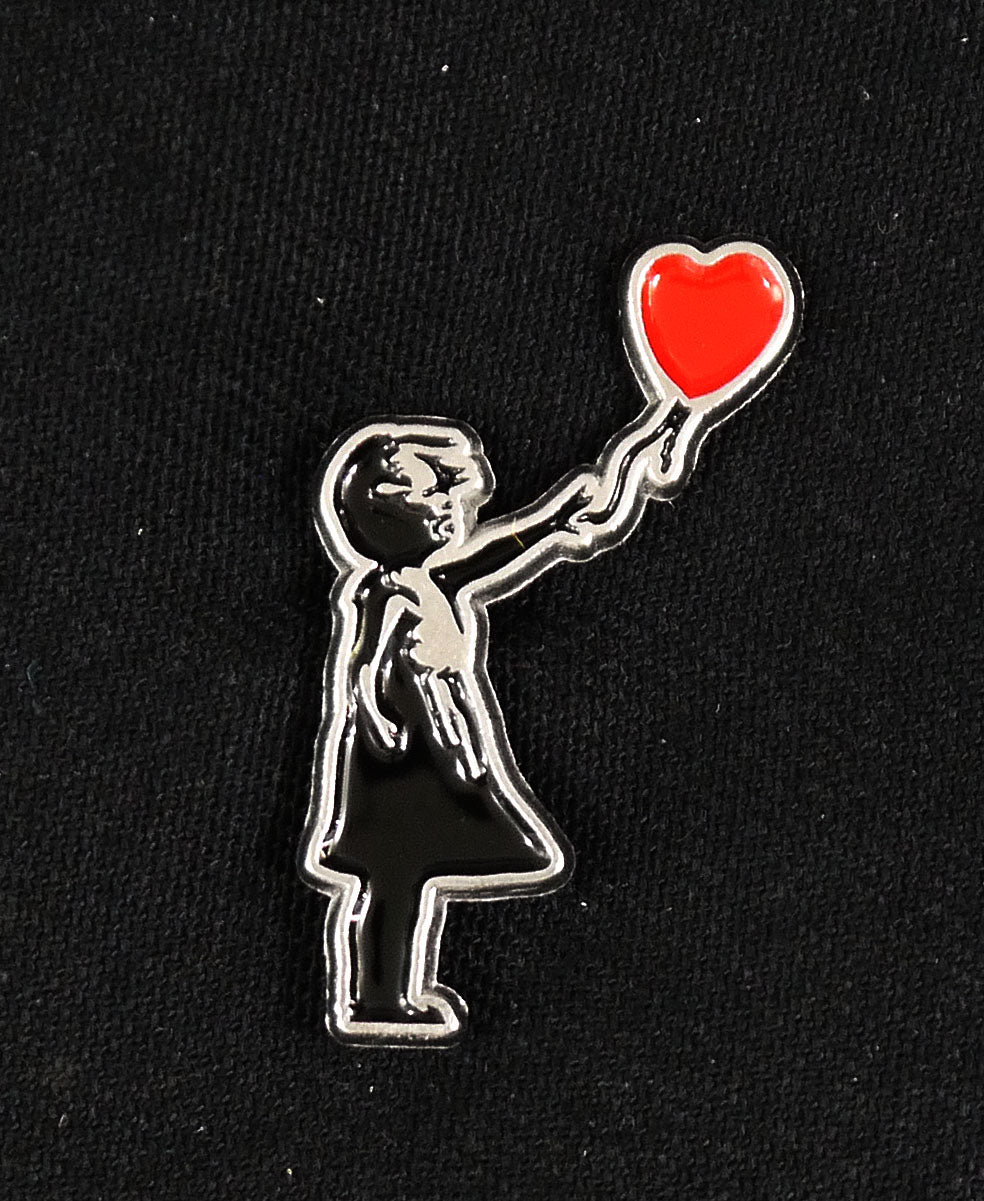 Banksy’s - Girl with Heart Balloon Enamel Pin