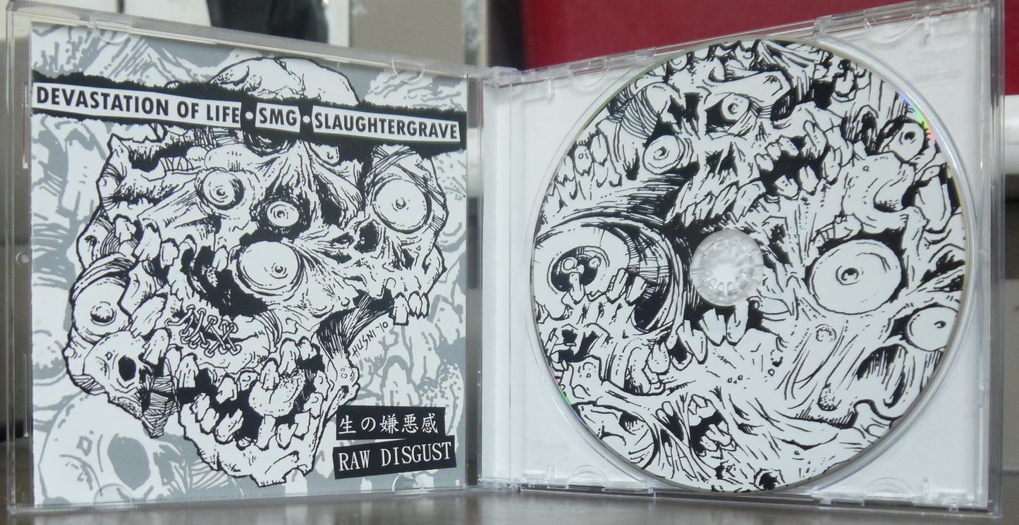 SMG / DEVASTATION OF LIFE / SLAUGHTERGRAVE - 3 Way Split CD