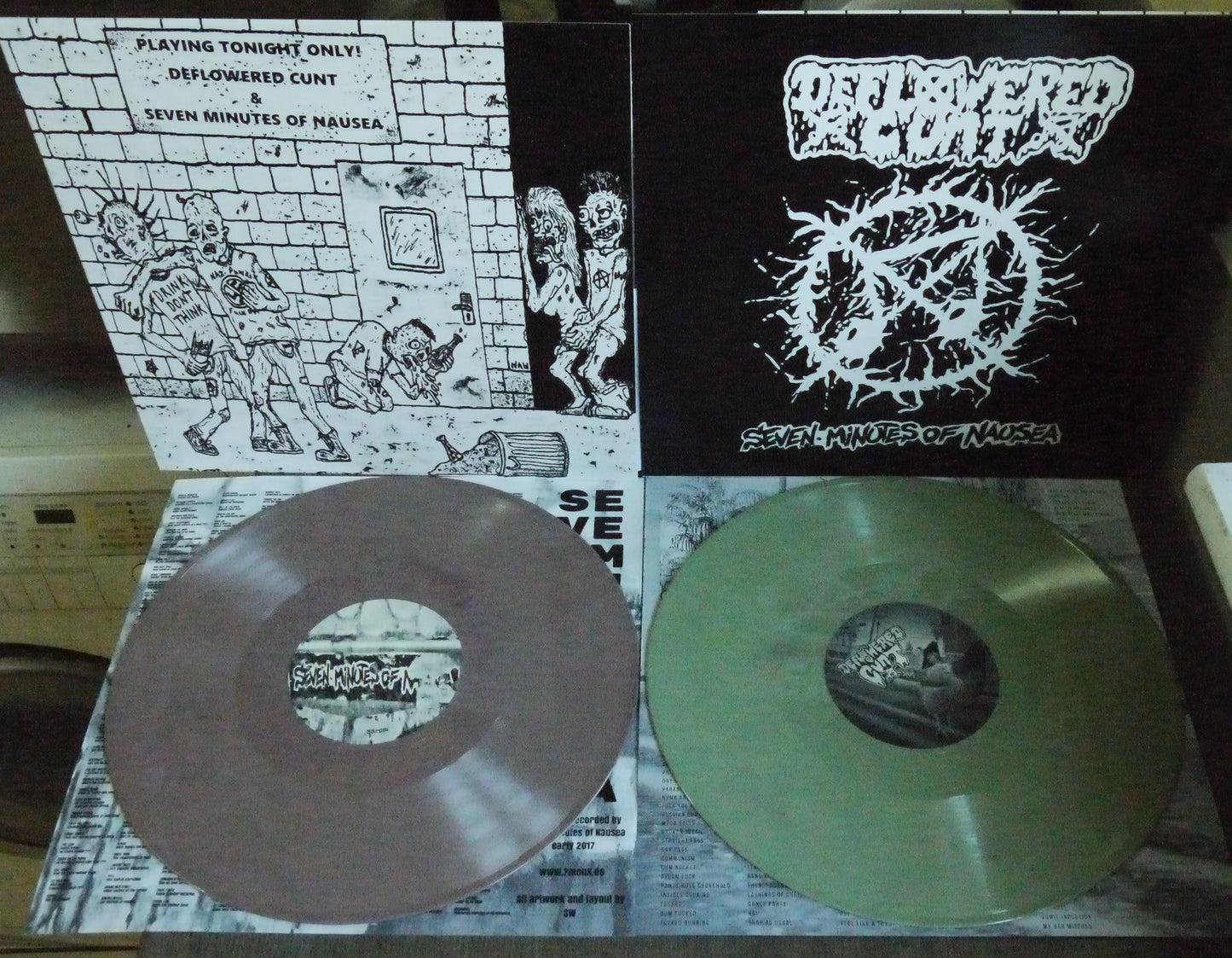 SEVEN MINUTES OF NAUSEA / DEFLOWERED CUNT - Split 12"