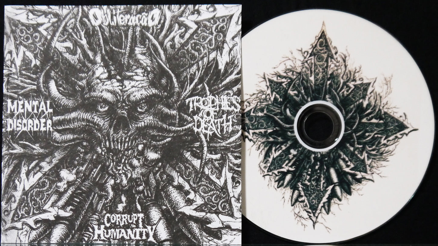 CORRUPT HUMANITY / OBLITERACAO / MENTAL DISORDER / TROPHIES OF DEATH - 4 Way Split ProCDr