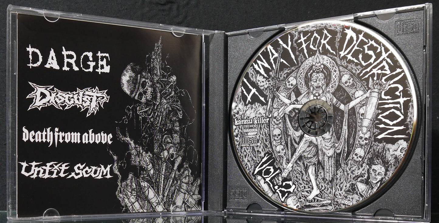 DISGUST / DARGE / DEATH FROM ABOVE / UNFIT SCUM - 4 Way For Destruction CD