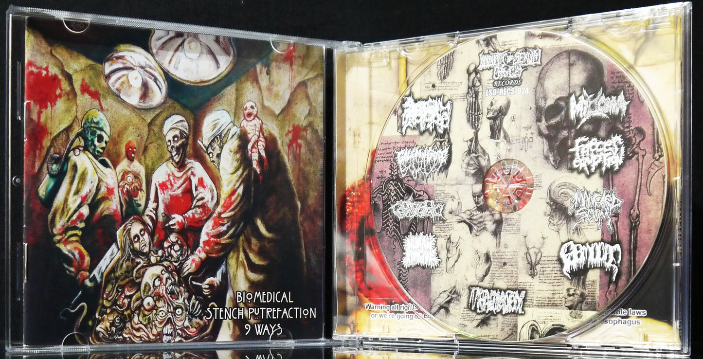 Traumatic Brain Injury / Myxoma / Formicidae / Faeces Eruption / Human Pancake / Golem Of Gore / Serotonin Leakage / Endotoxaemia / Mangled Scum – Biomedical Stench Of Putrefaction 9 Ways CD