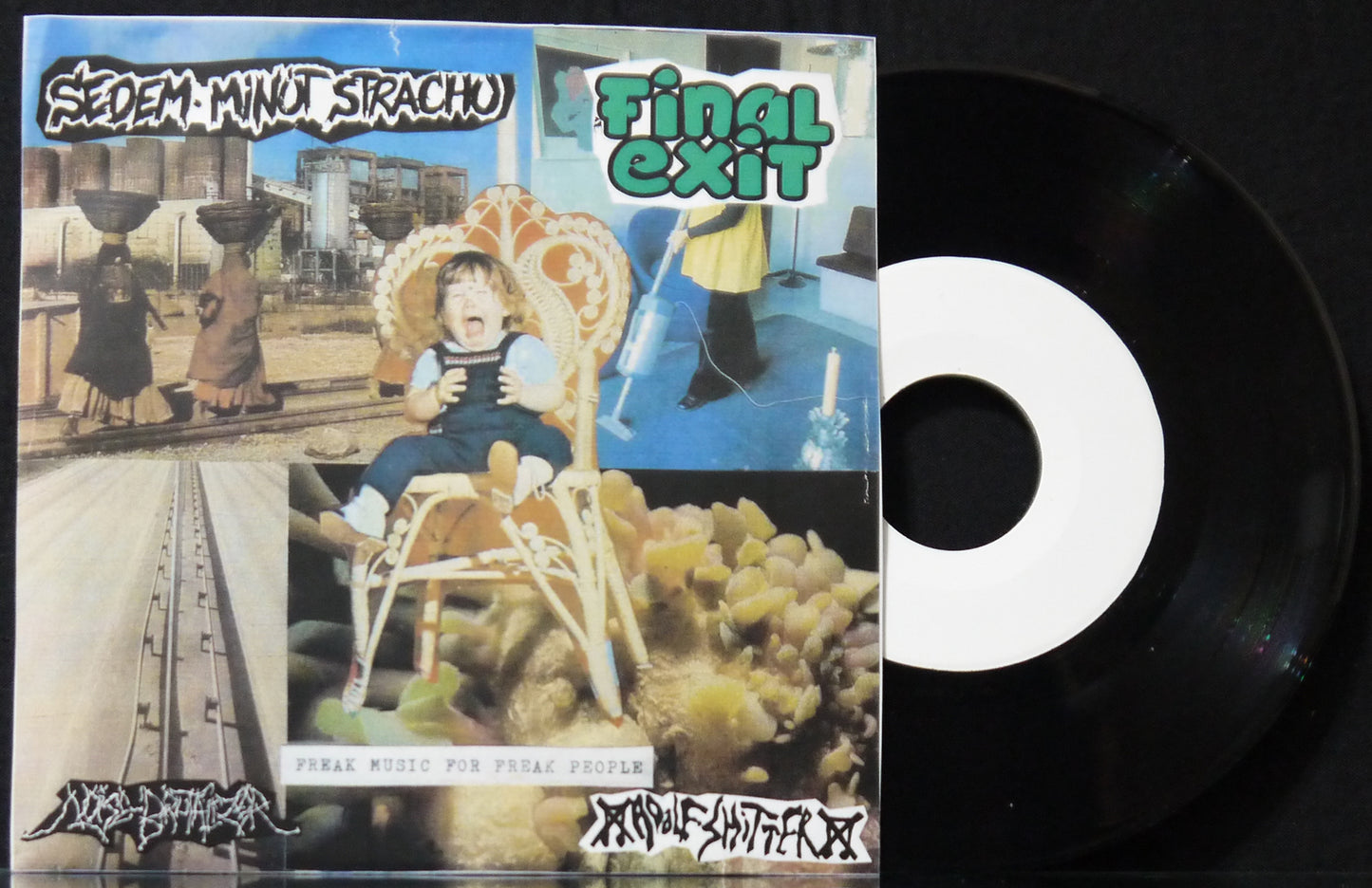 SEDEM MINUT STRACHU / FINAL EXIT / ADOLF SHITTER / NOISE BRUTALIZER - 4 Way Split 7"