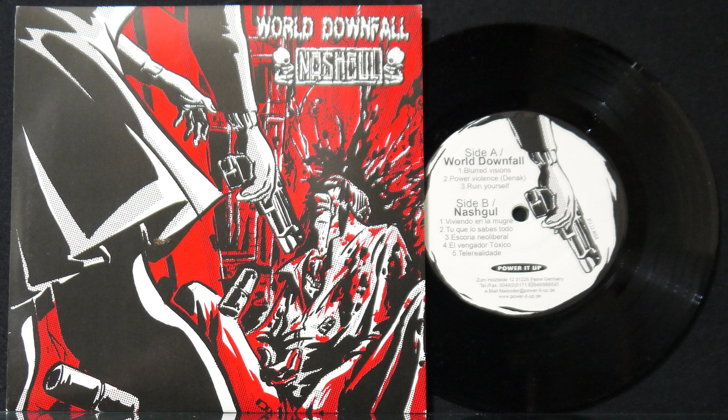 NASHGUL / WORLD DOWNFALL - Split 7"