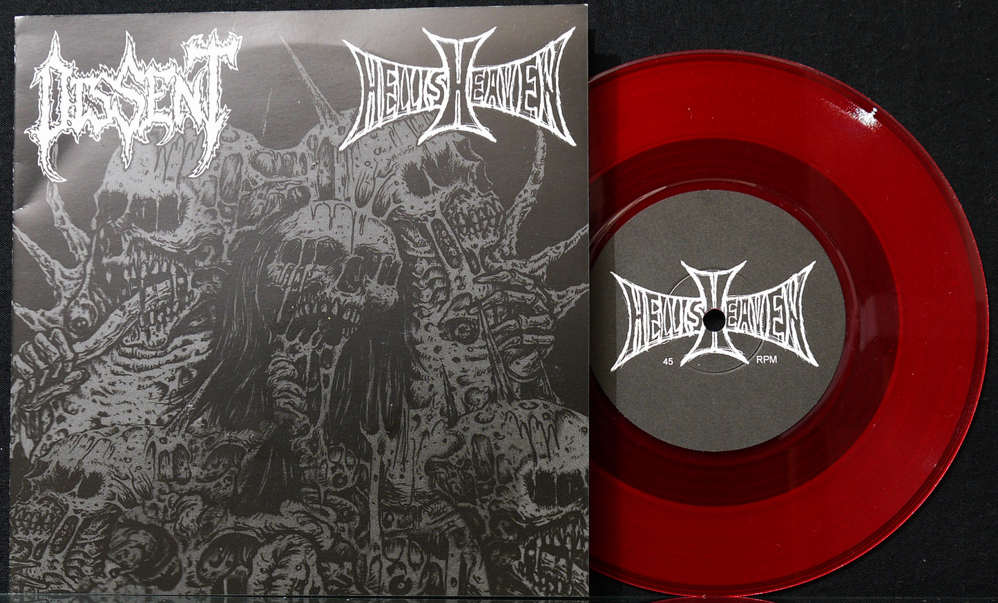 HELLISHEAVEN / DISSENT - Split 7"
