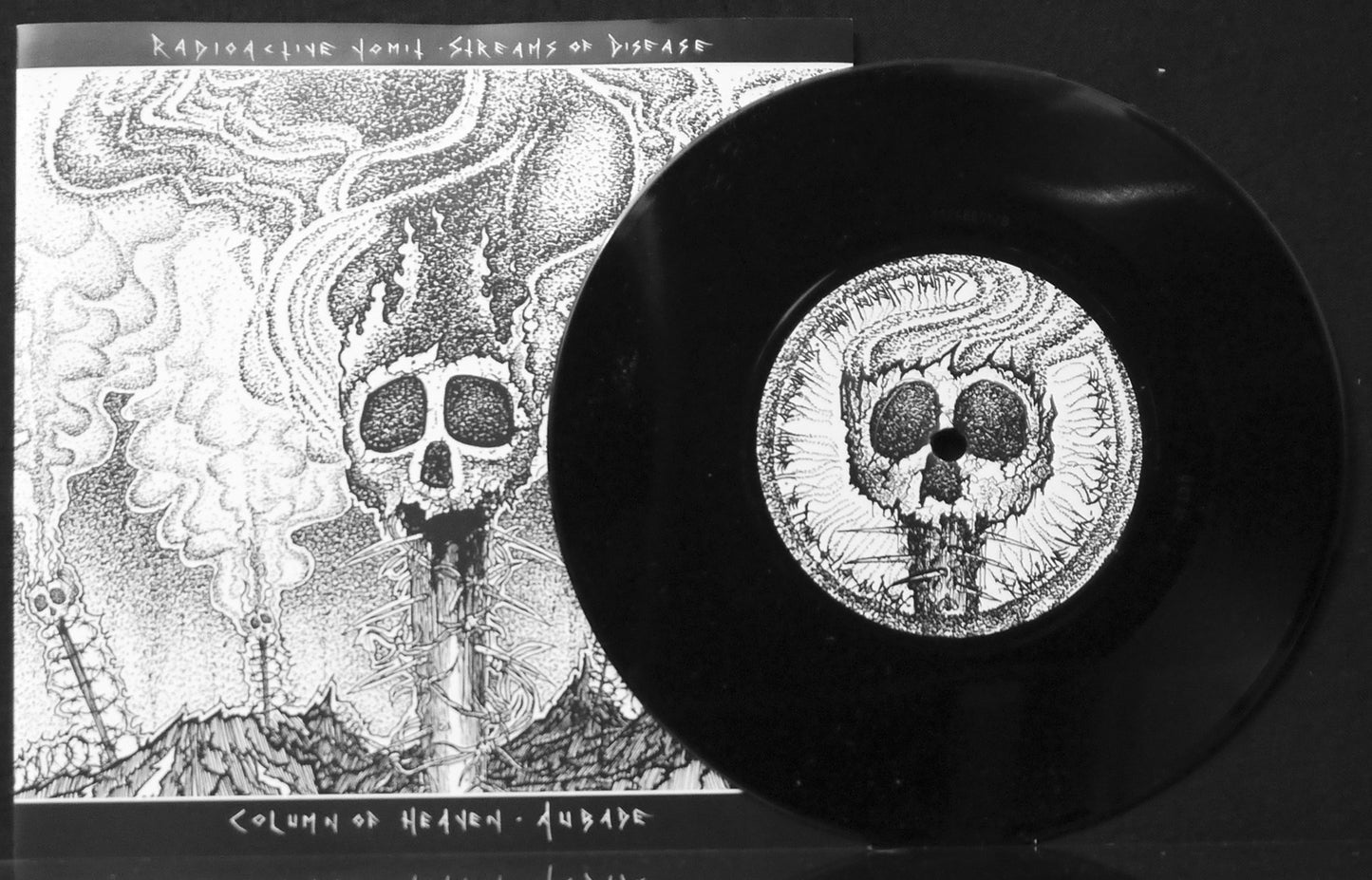 COLUMN OF HEAVEN / RADIOACTIVE VOMIT - Split 7"