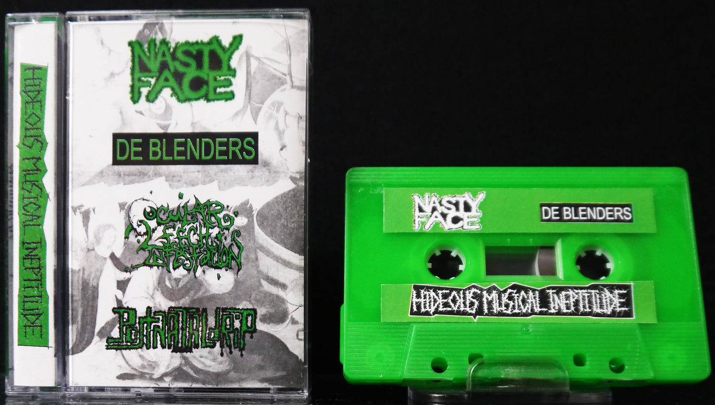 NASTY FACE / DE BLENDERS / OCULAR LEECH INFESTATION / POST NATAL DRIP - 4 Way Split Tape