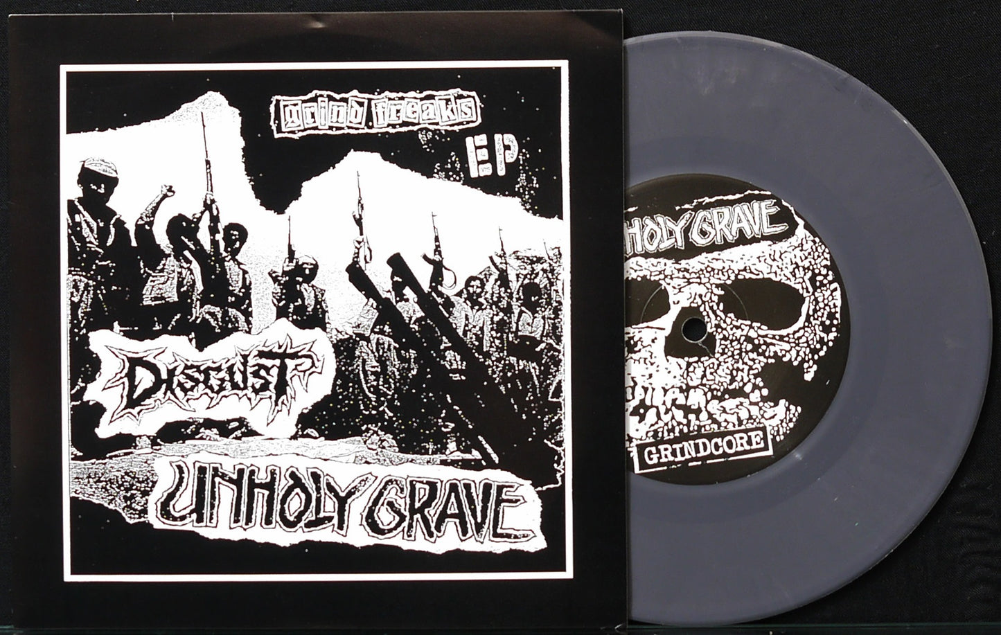 UNHOLY GRAVE / DISGUST - Split 7"