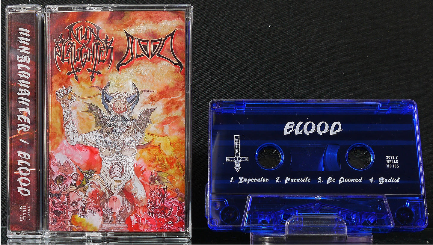 BLOOD / NUNSLAUGHTER - Split Tape