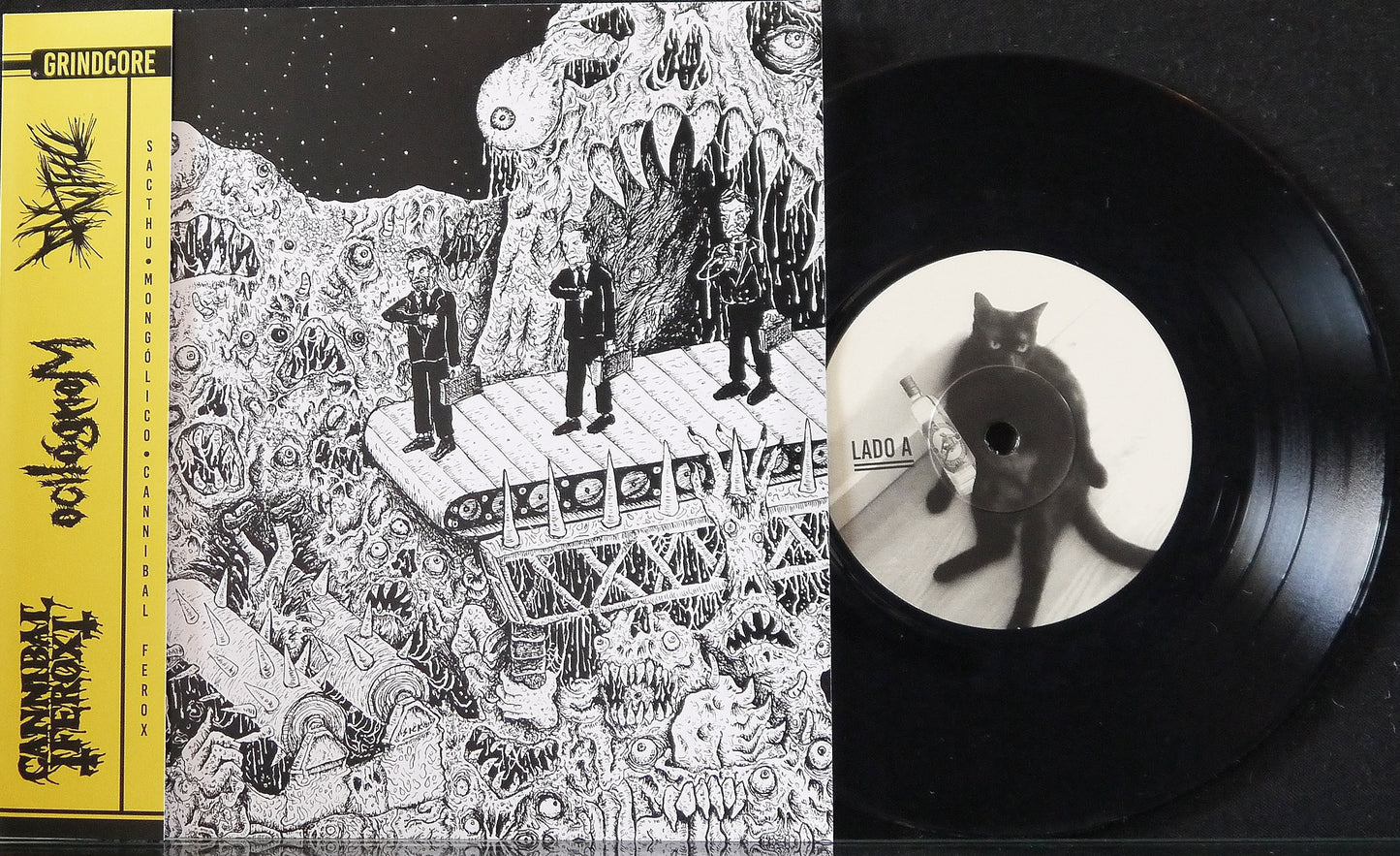 MONGOLICO / SACTHU / CANNIBAL FEROX - 3 Way Split 7"