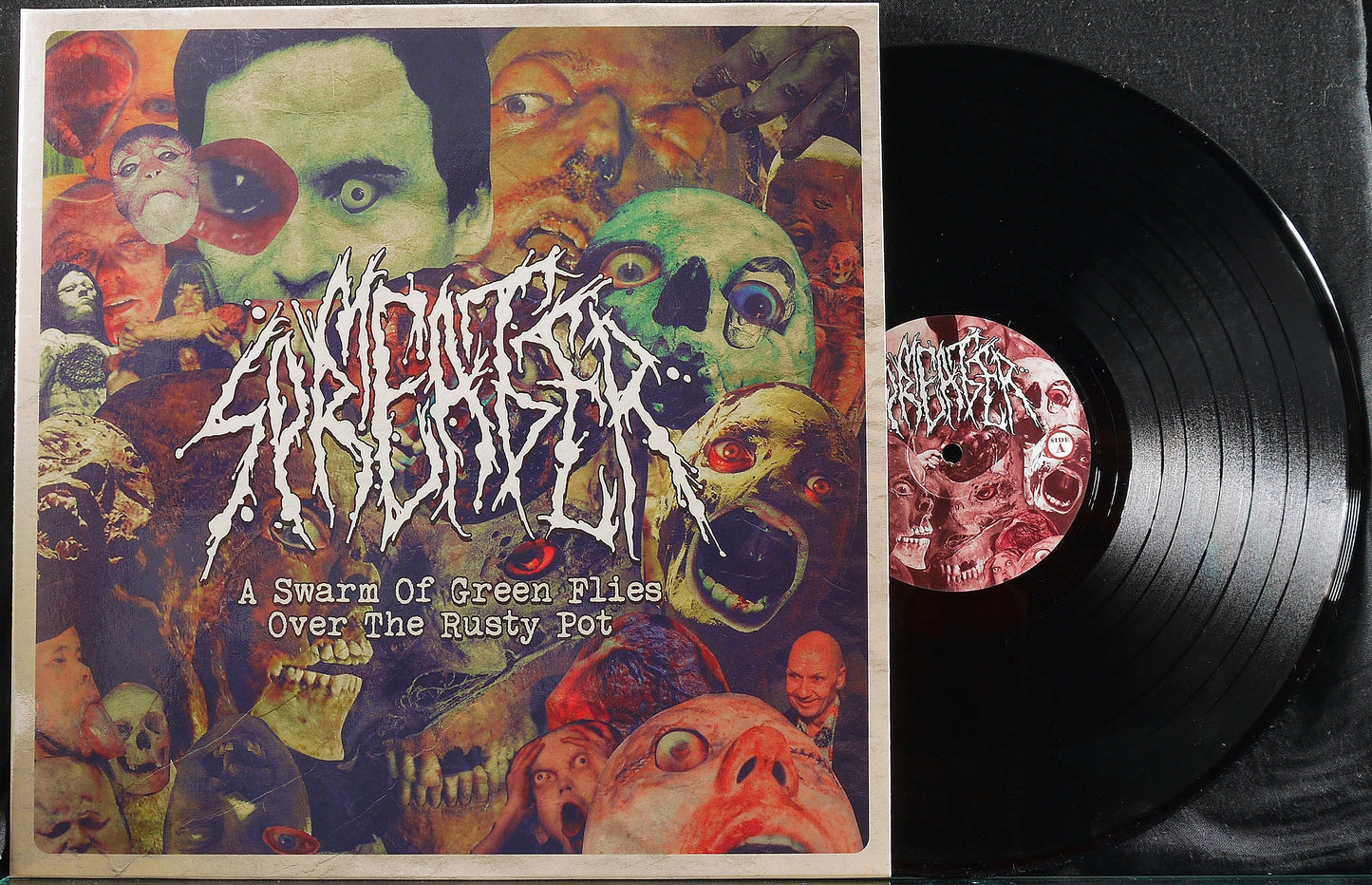 MEAT SPREADER - A Swarm Of Green Flies Over The Rusty Pot 12"