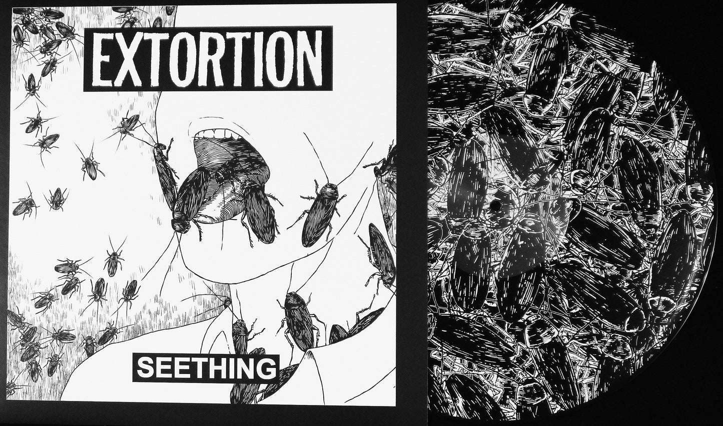 EXTORTION - Seething 12" S/Sided Screen Printed