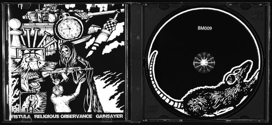FISTULA / RELIGIOUS OBSERVANCE / GAINSAYER - 3 Way Split CD