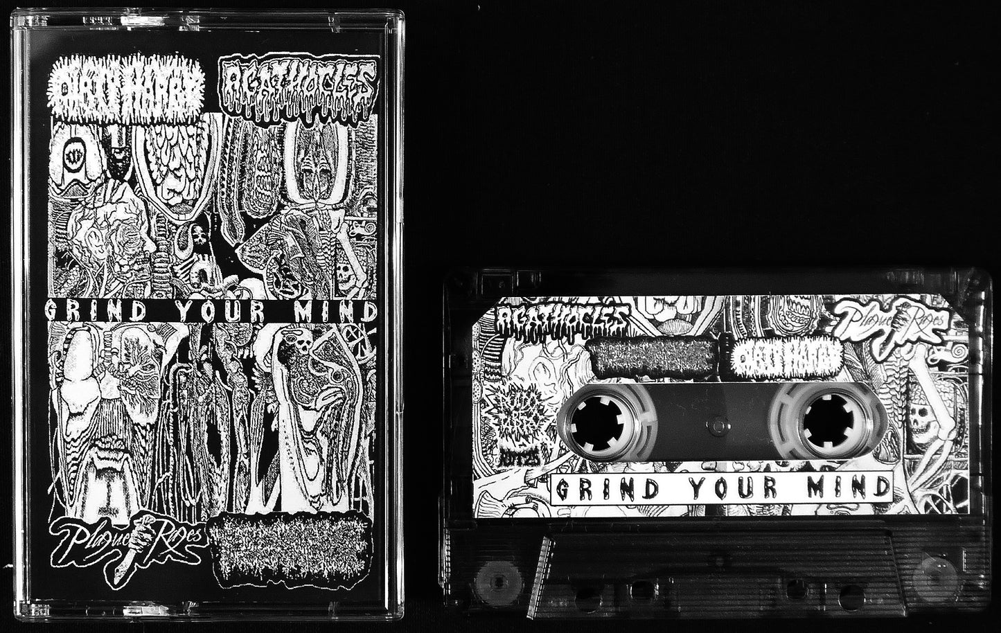 AGATHOCLES / DIRTY HARRY / PLAGUE RAGES / TOLERANCE - 4 Way Split Tape