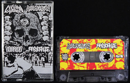 CIVILIAN THROWER / ANARKITRAN / HORRIDO / ARROGANTE - 4 Way Split Tape