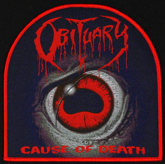 OBITUARY - Cause Of Death Woven Patch
