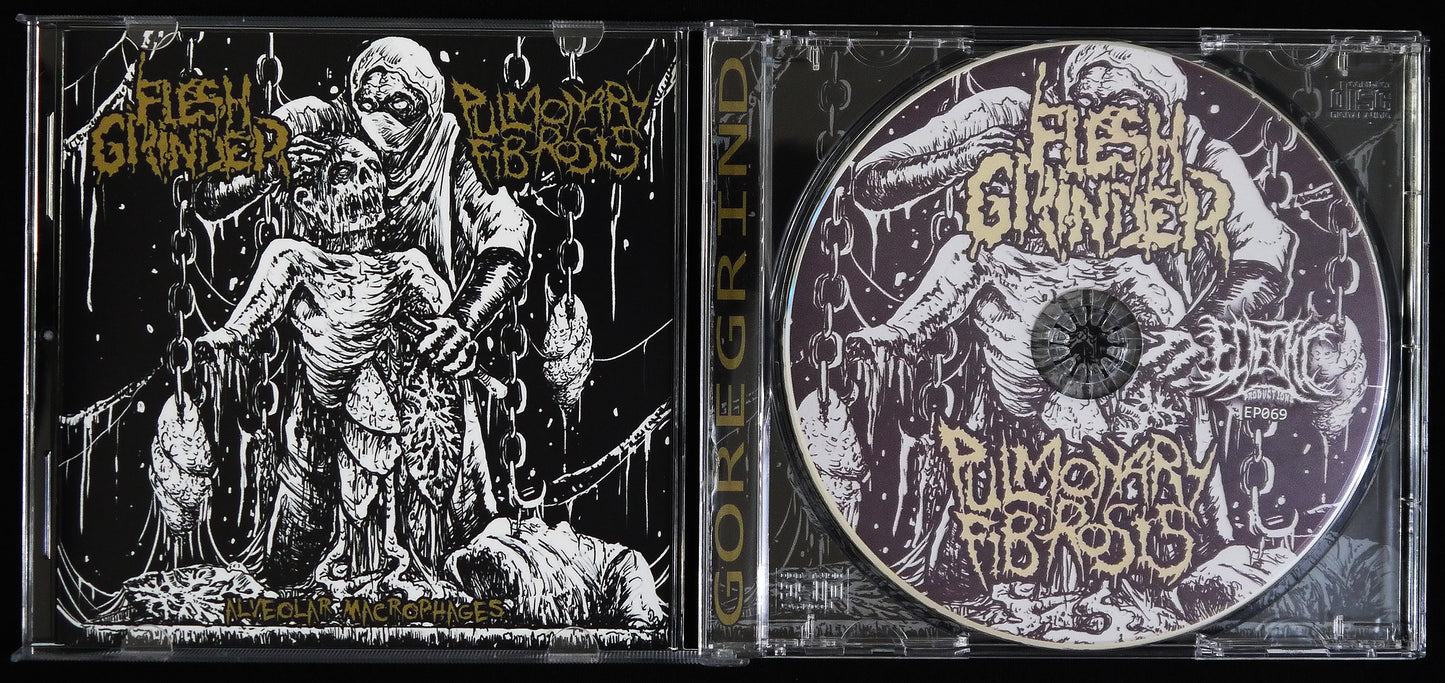 PULMONARY FIBROSIS / FLESH GRINDER - Split CD