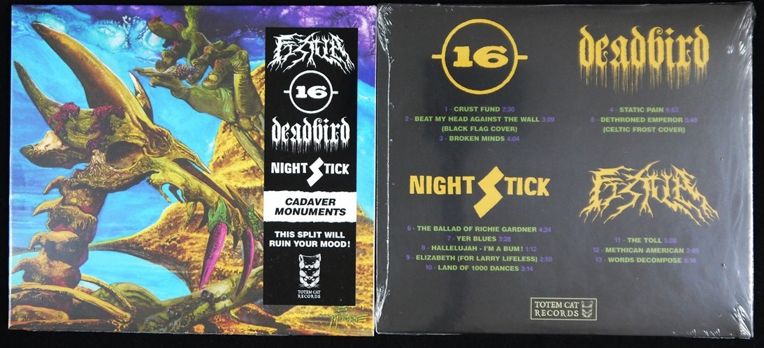 FISTULA / 16 / DEATHBIRD / NIGHTSTICK - 4 Way Split CD