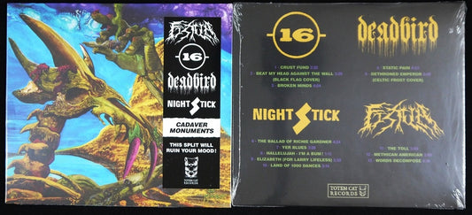FISTULA / 16 / DEATHBIRD / NIGHTSTICK - 4 Way Split CD