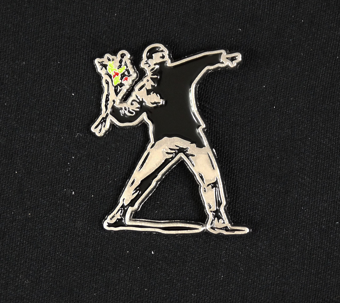 Banksy’ - Flower Rioter - Enamel Pin