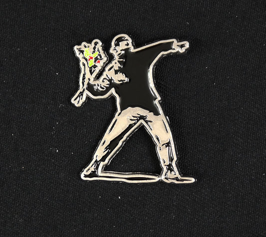 Banksy’ - Flower Rioter - Enamel Pin