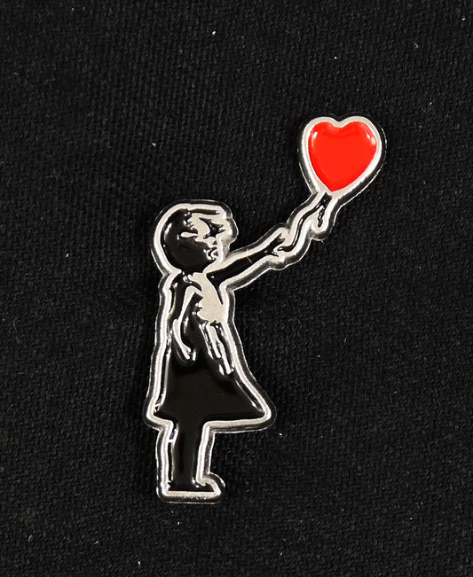 Banksy’s - Girl with Heart Balloon Enamel Pin