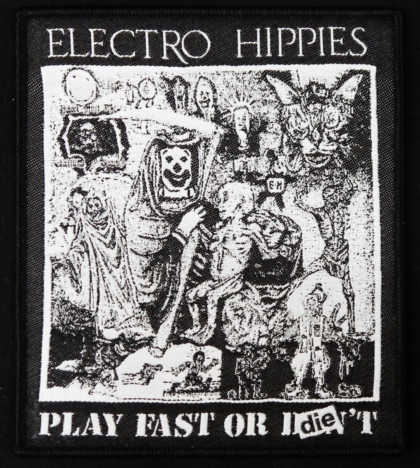 ELECTRO HIPPIES - Play Fast Or Die Woven Patch