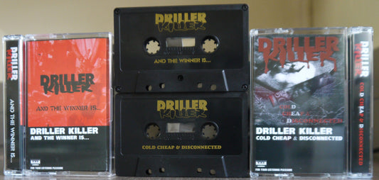 DRILLER KILLER "And The Winner Is.../Cold,Cheap & Disconnected" Tape