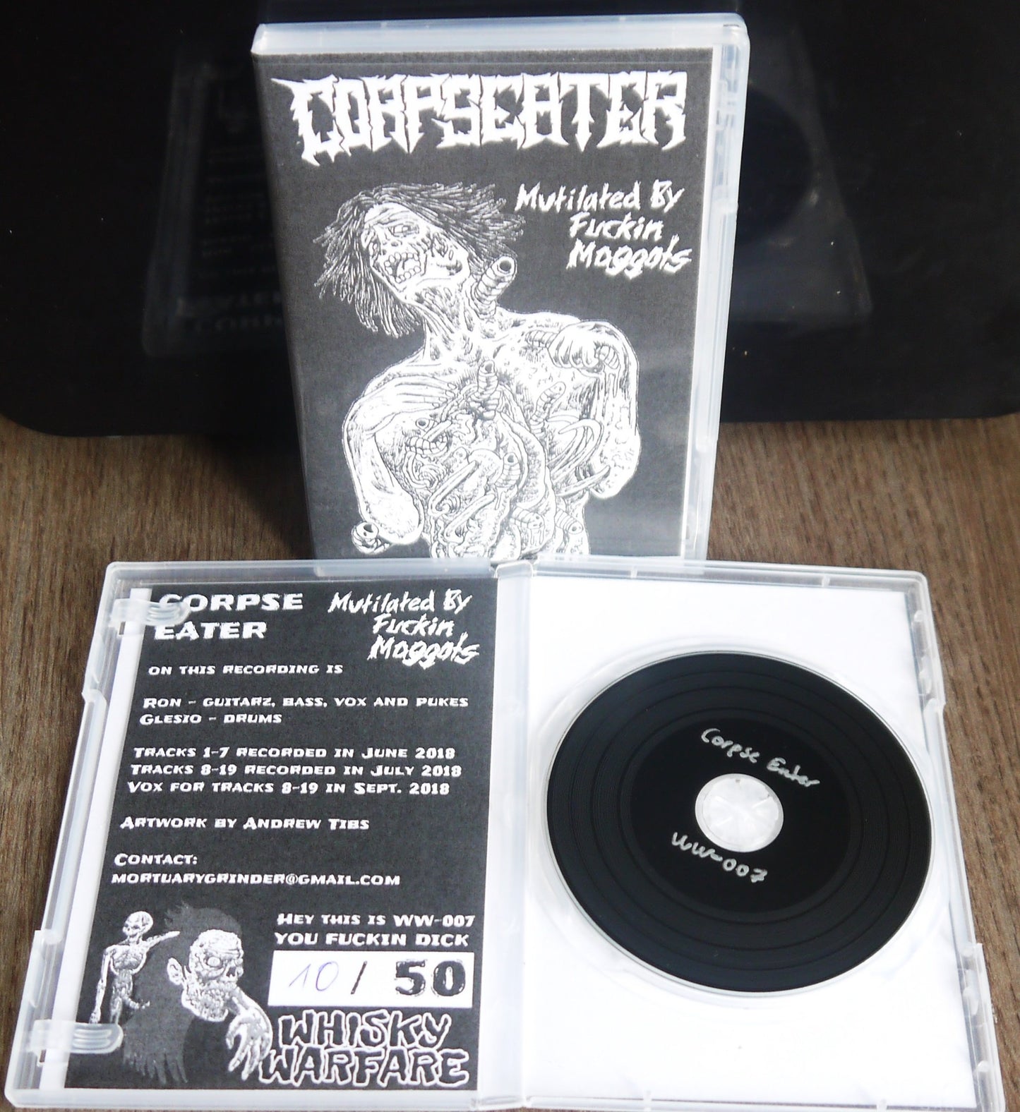 CORPSEATER "Mutilated By Fuckin Maggots" CDr