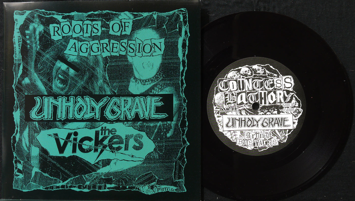 UNHOLY GRAVE / THE VICKERS - Split 7"