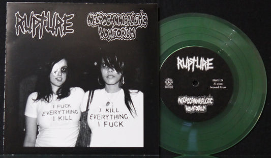 RUPTURE / NECROCANNIBALISTIC VOMITORUM - Split 7"