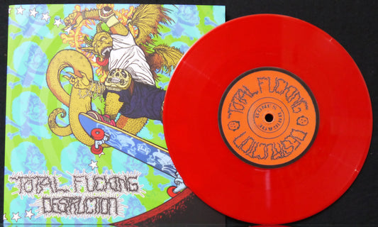 TOTAL FUCKING DESTRUCTION / AGORAPHOBIC NOSEBLEED - Split 7"