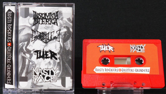 INSOMNIA ISTERICA / GROTESQUERIE / TUER / NASTY FACE - 4 Way Split Tape