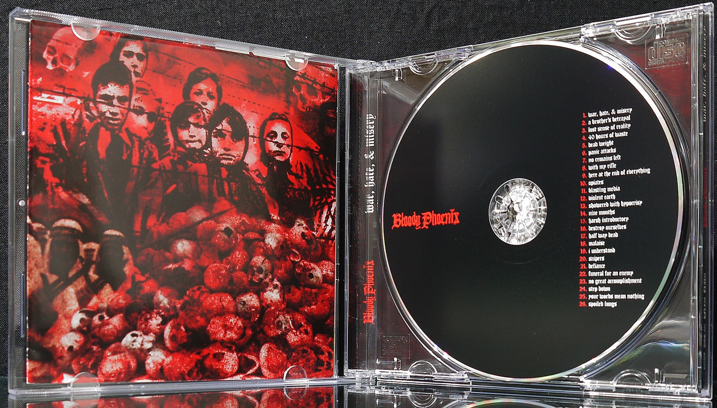 BLOODY PHOENIX - War, Hate, & Misery CD