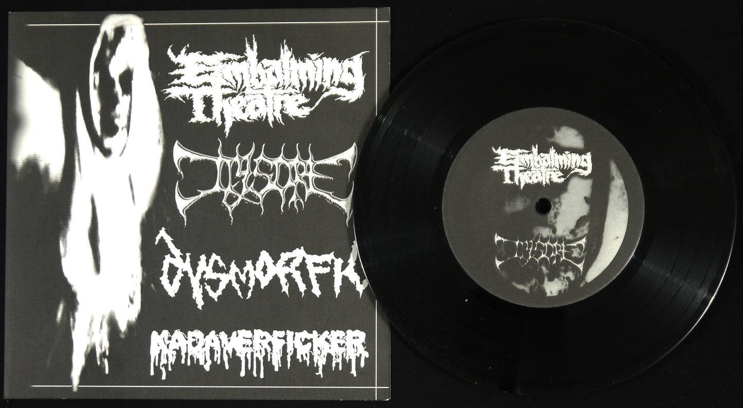 EMBALMING THEATRE / JIGSORE / DYSMORFIC / KADAVERFICKER - 4 Way Split 7"