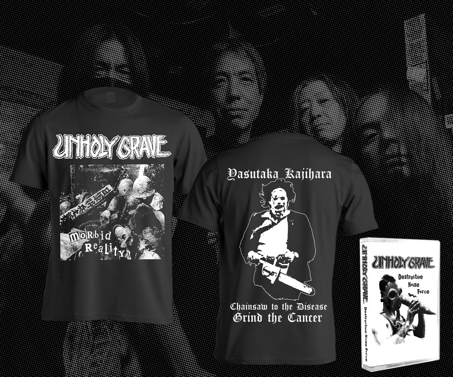 UNHOLY GRAVE - Morbid Reality  T-shirts + MC Tape